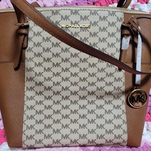 Michael Kors - Jet Set - Cream and Brown - NWT